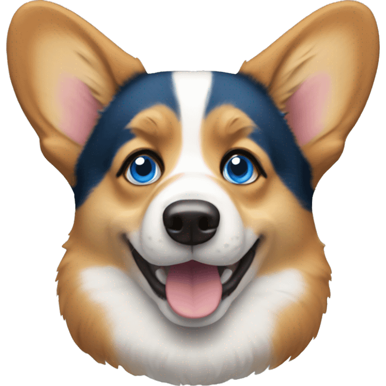 Corgi with BLUE eyes emoji