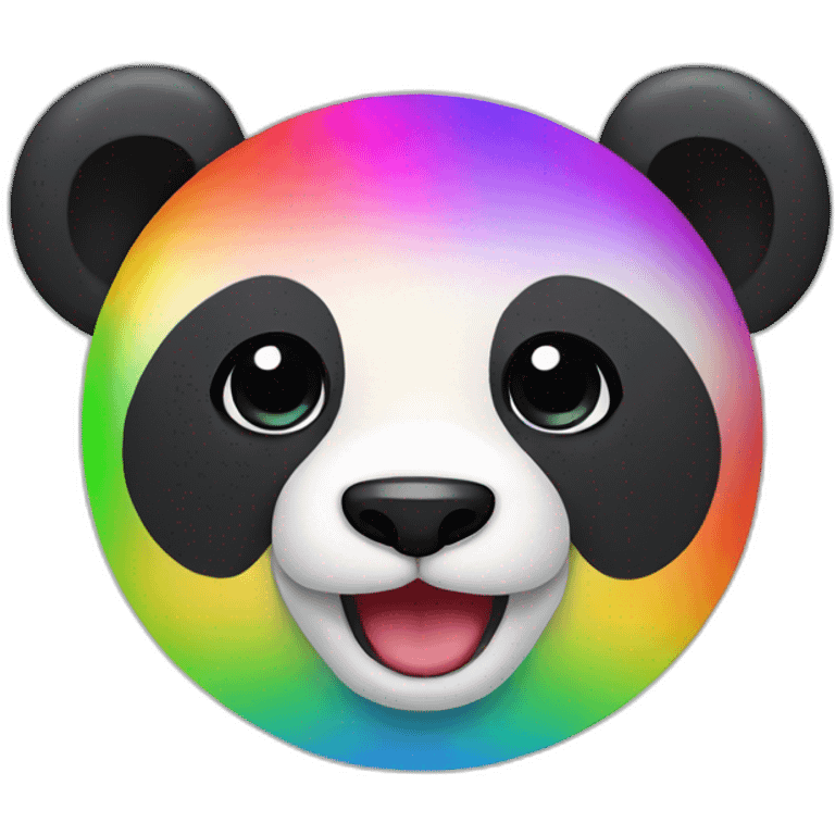 Rainbow panda emoji