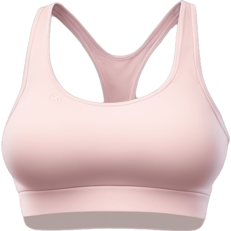 Hyper Realistic isolated side view of a light pink bralette yoga top sports bra. emoji