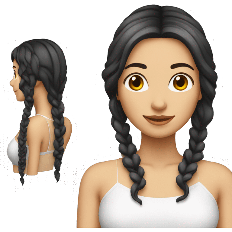 Mujer blanca con cabello rizado largo a la espalda emoji