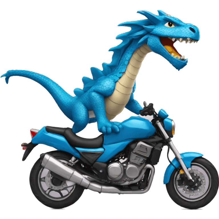 Dragão andando de moto  emoji