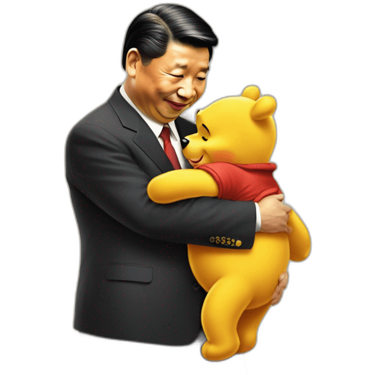 xi jinping Hugging winnie the pooh emoji