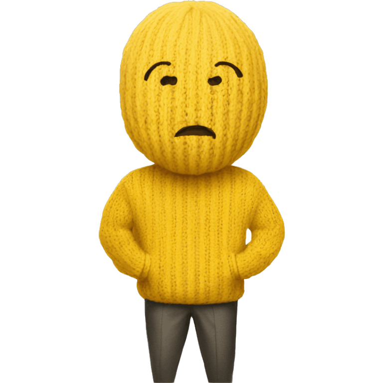 yellow knit oversize emoji