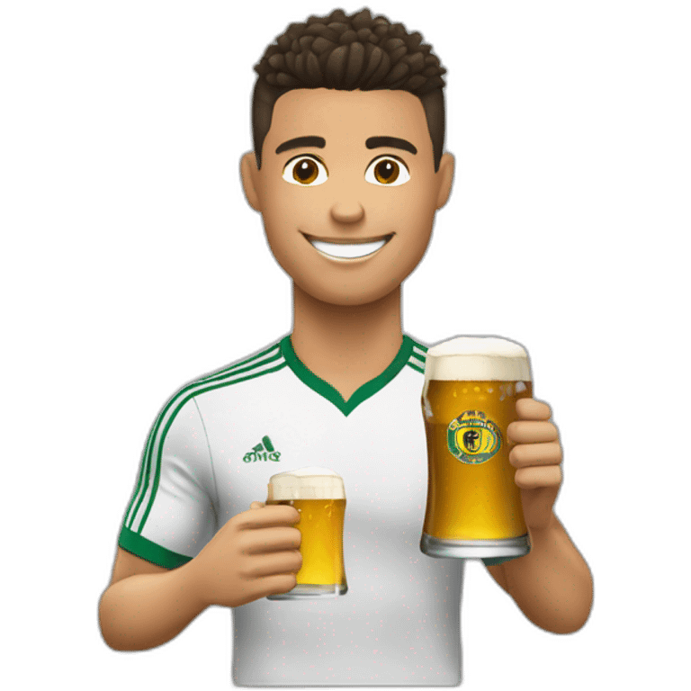 Ronaldo avec une bière emoji