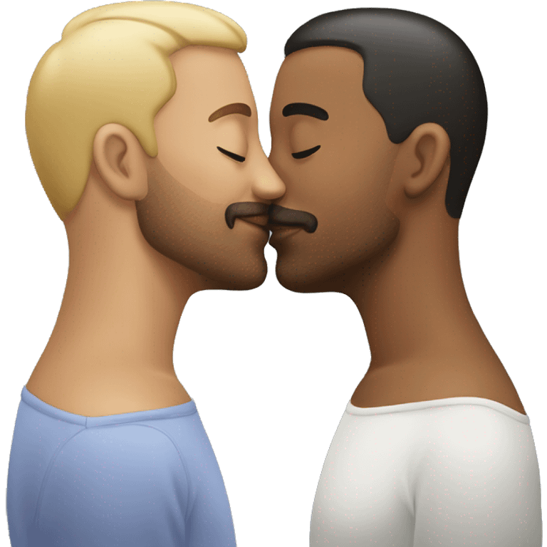 Two gay men kissing emoji