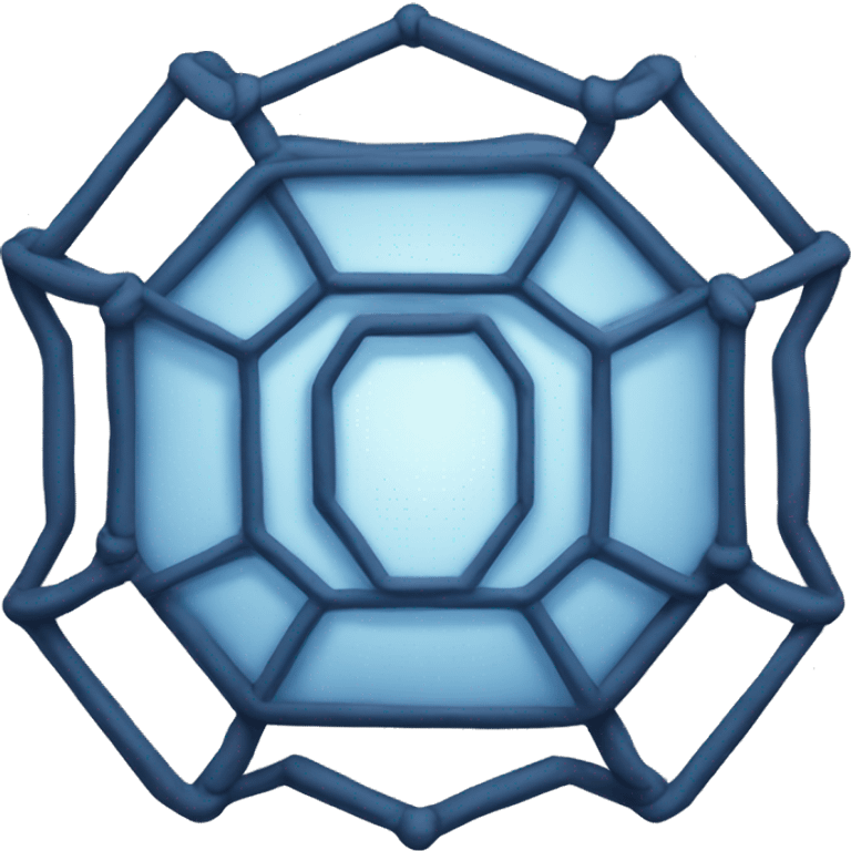 Double outlined blue hexagon emoji