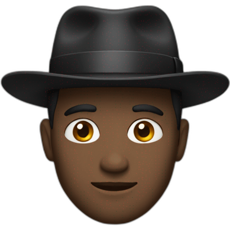 man with black hat  emoji