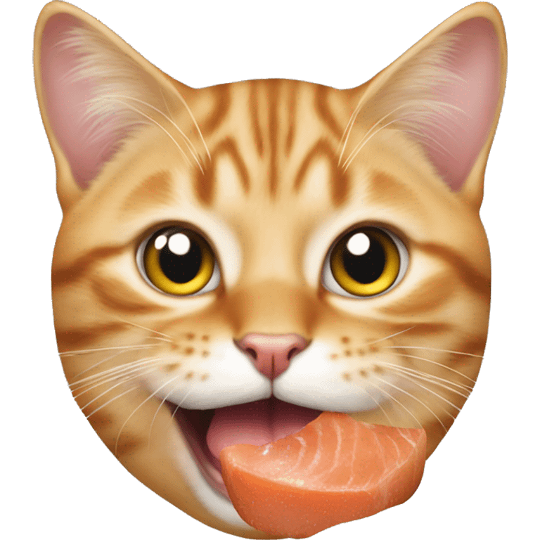 Cat licking his lips over food emoji