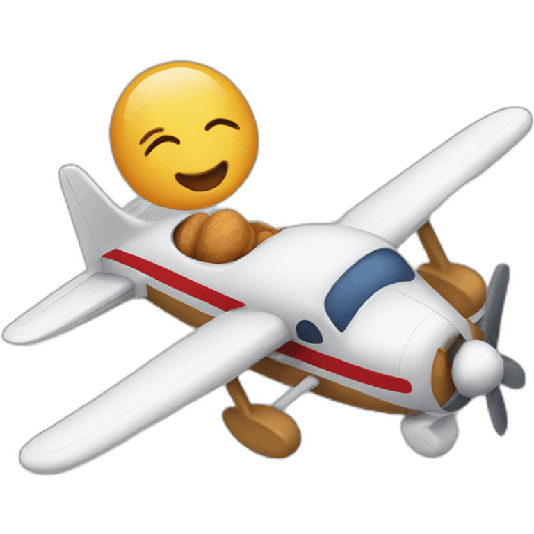 Peanut flying an airplane emoji