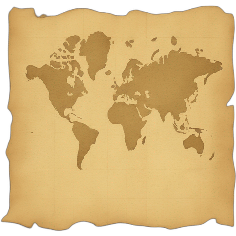 old paper world map emoji