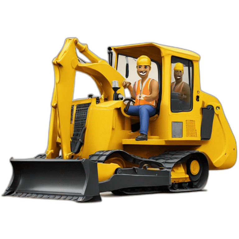 Yogi adityanath with Bulldozer machine emoji