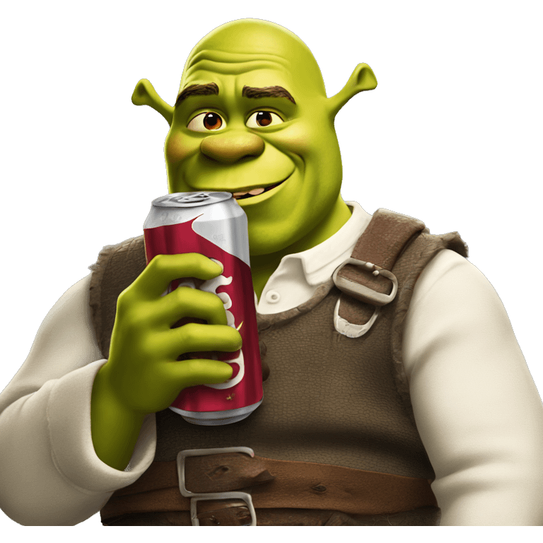 Shrek drinking DR PEPPER  emoji