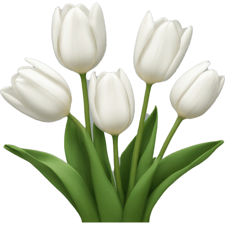 white tulips emoji