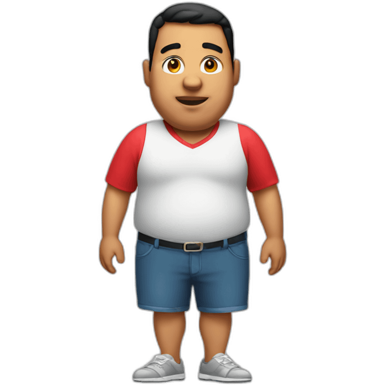 Fat latino Guy with red pants emoji