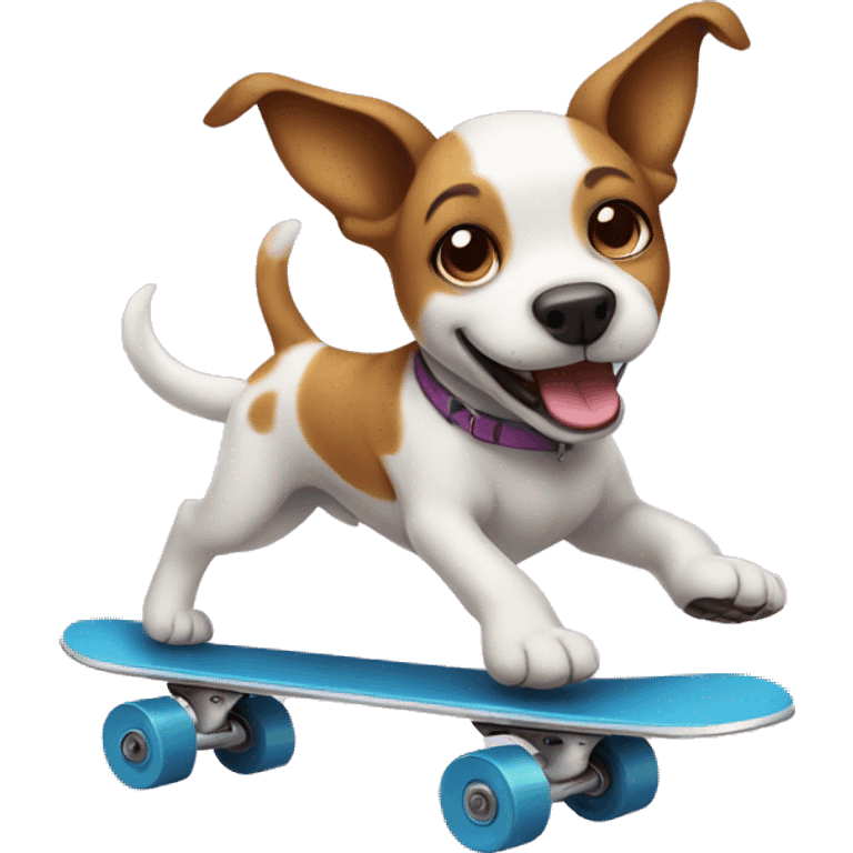 Dog skating emoji