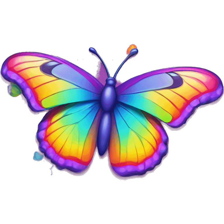 lisa frank butterfly emoji