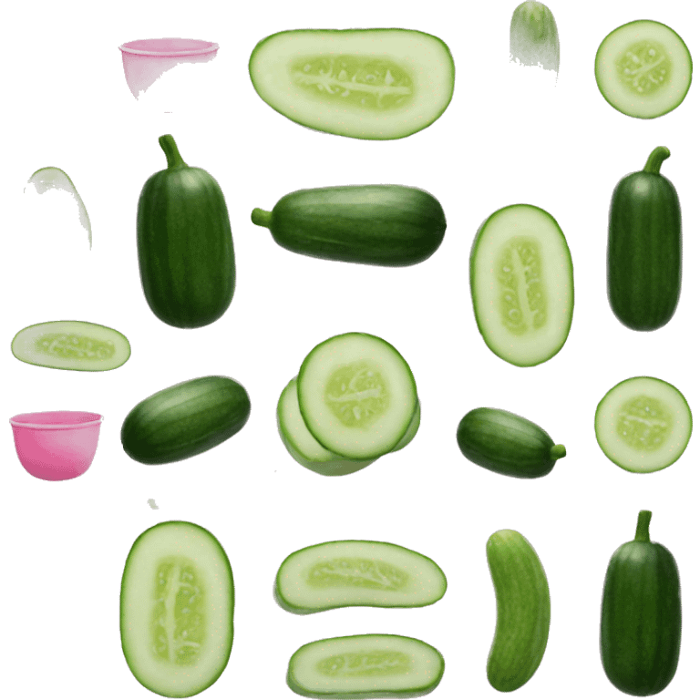 pink netflix logo with a cucumber emoji