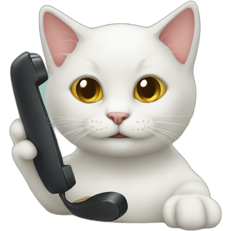 Cat on phone emoji