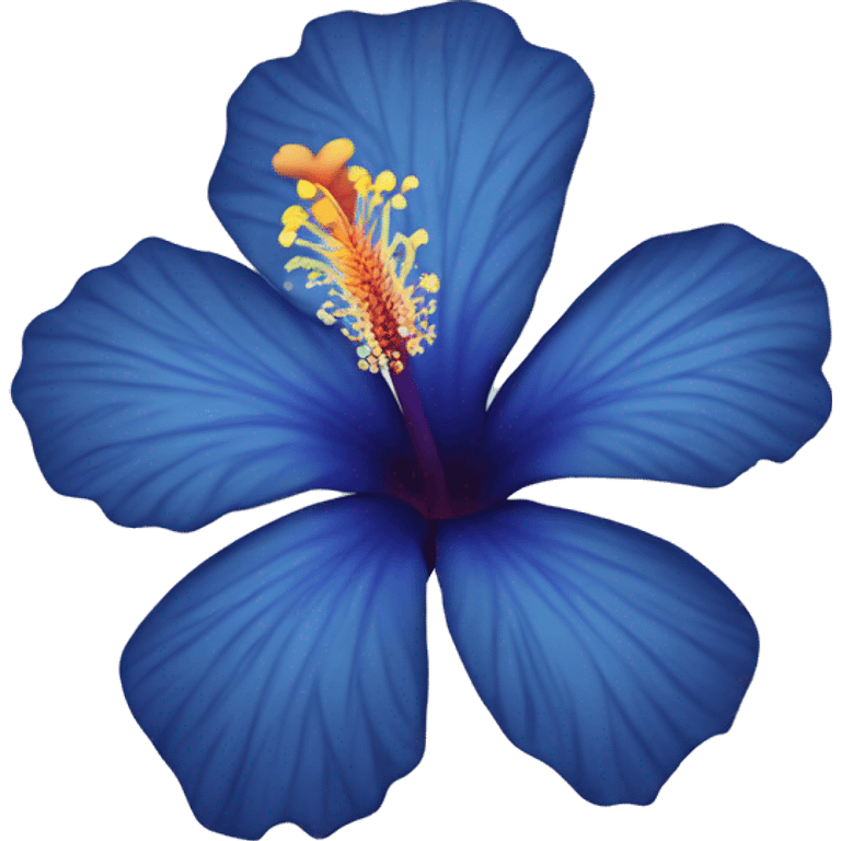 Blue hibiscus emoji