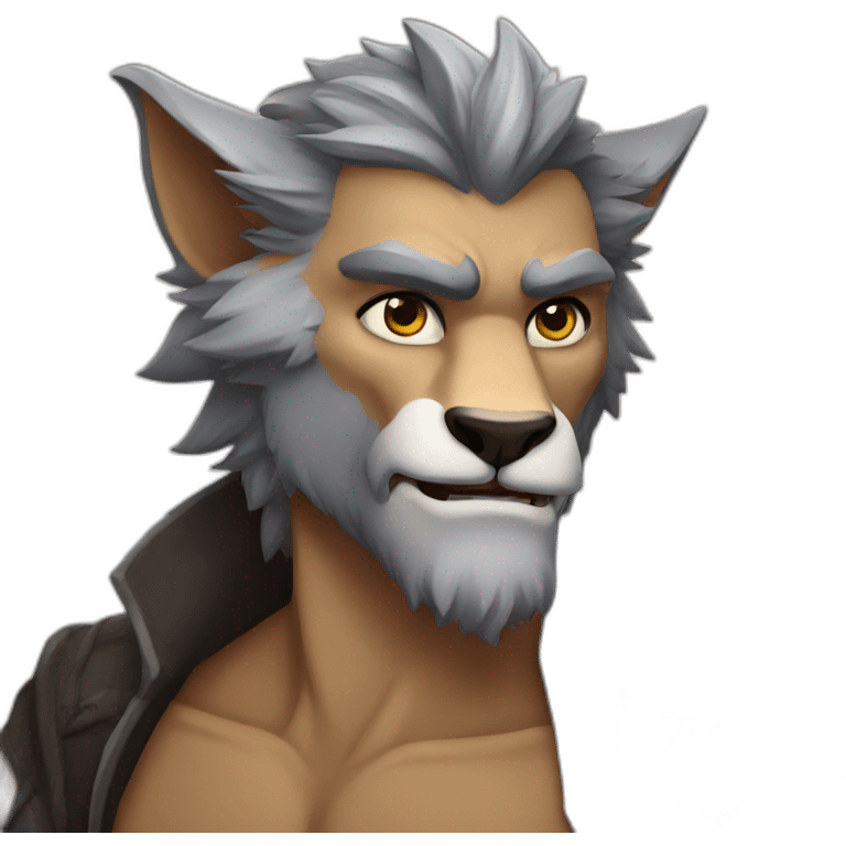 Handsome werewolf emoji