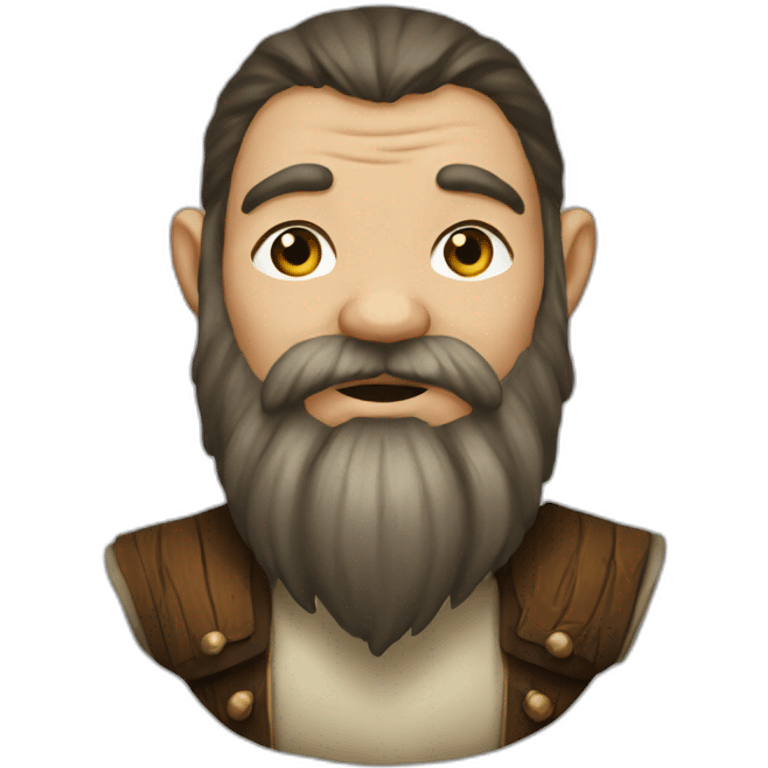 dwarf from adnd with long beard emoji