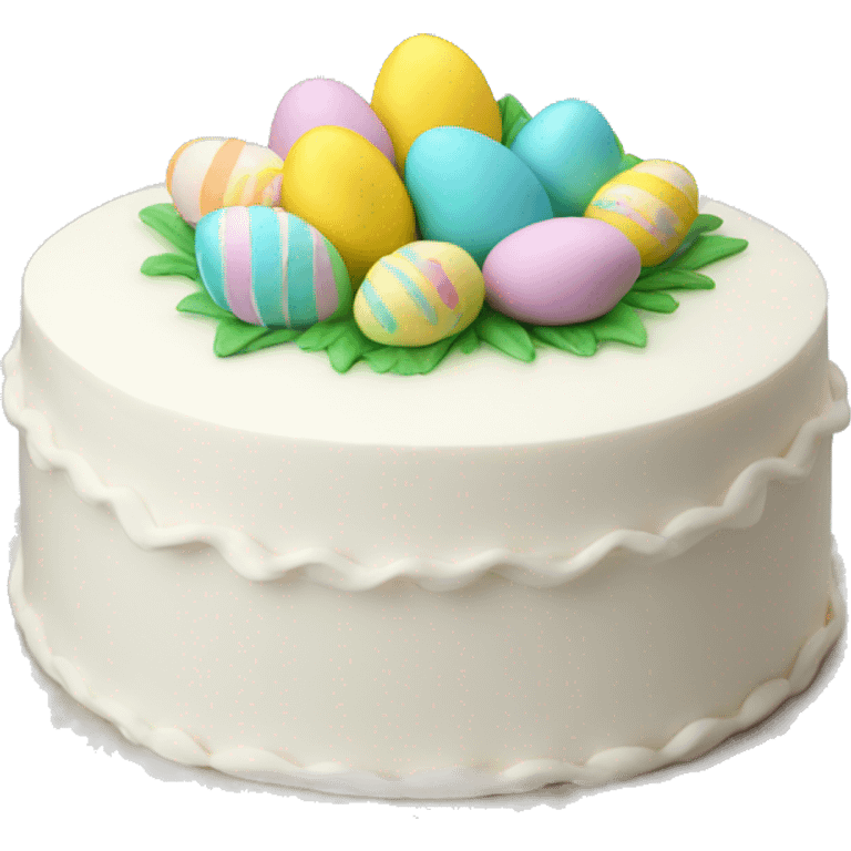 Easter white cake emoji