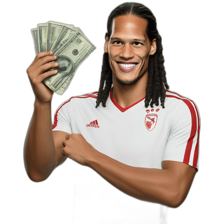 Virgil van dijk with money emoji