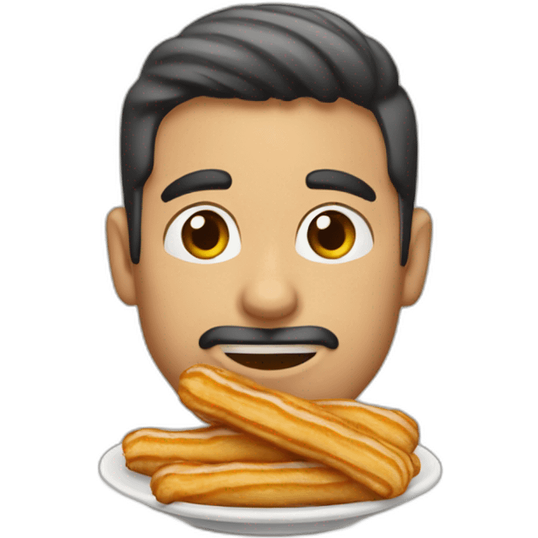 Hombre haciendo churros emoji