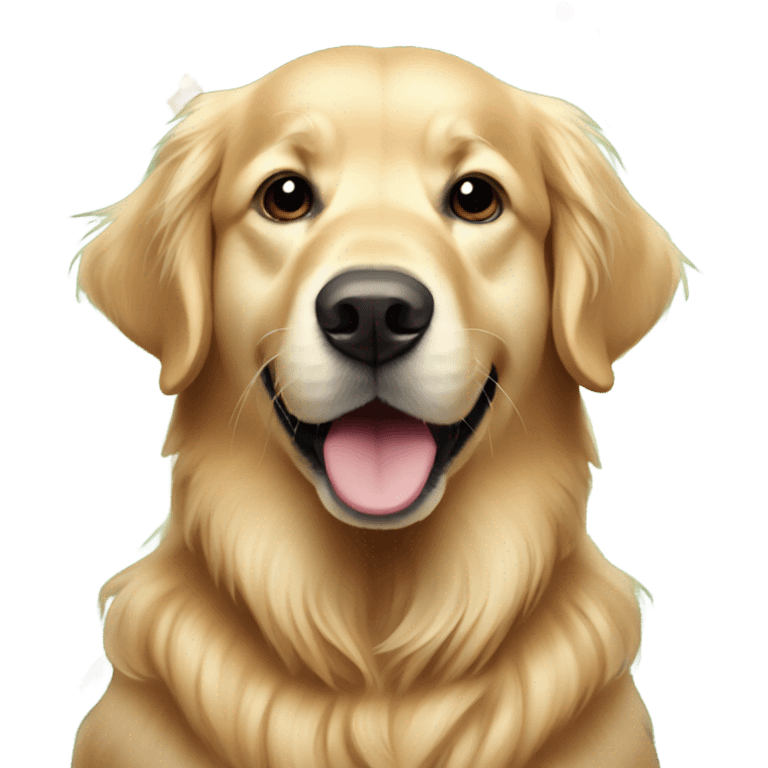 Golden retriever Christmas emoji