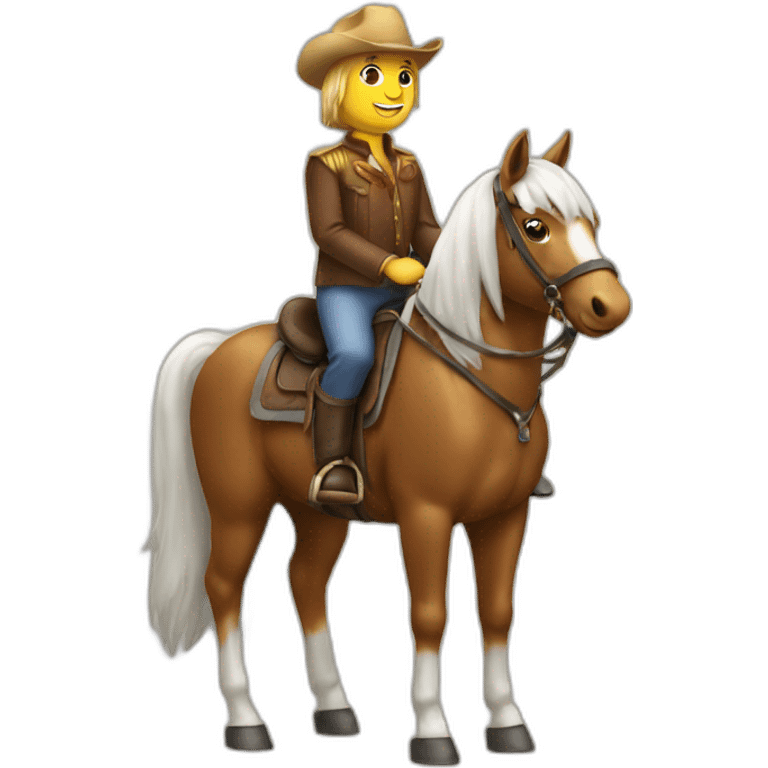 Chat sur un cheval emoji