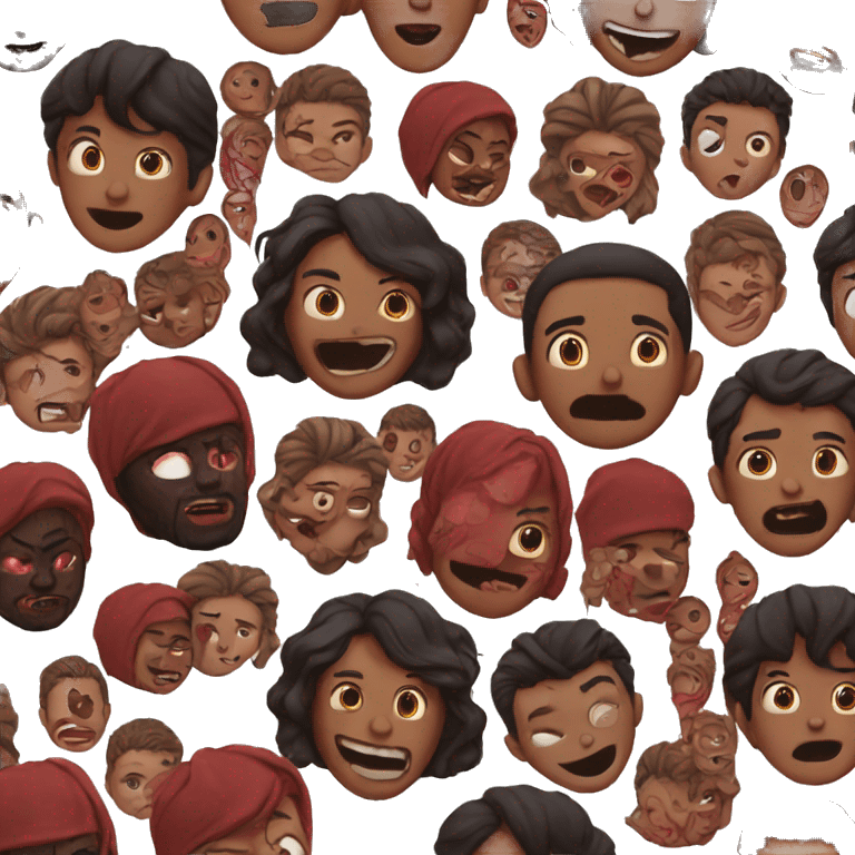 dark-red aesthetic stickers emoji