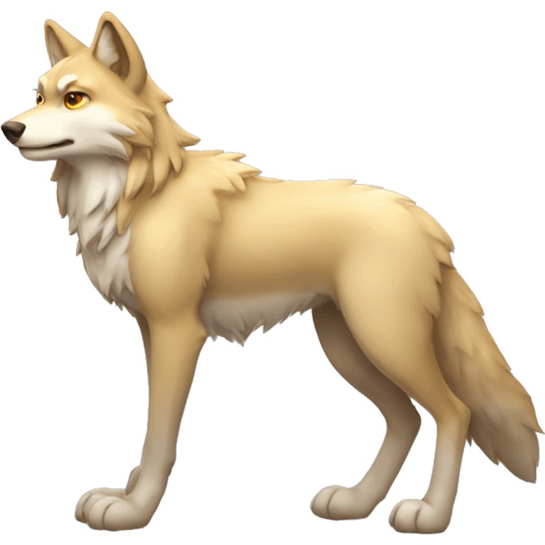 Anthropomorphic Fionbri-Falvie-wolf (full body) emoji