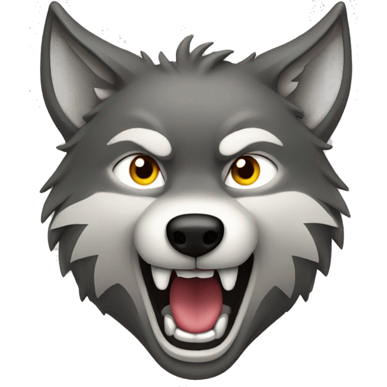 wolf moaning  emoji