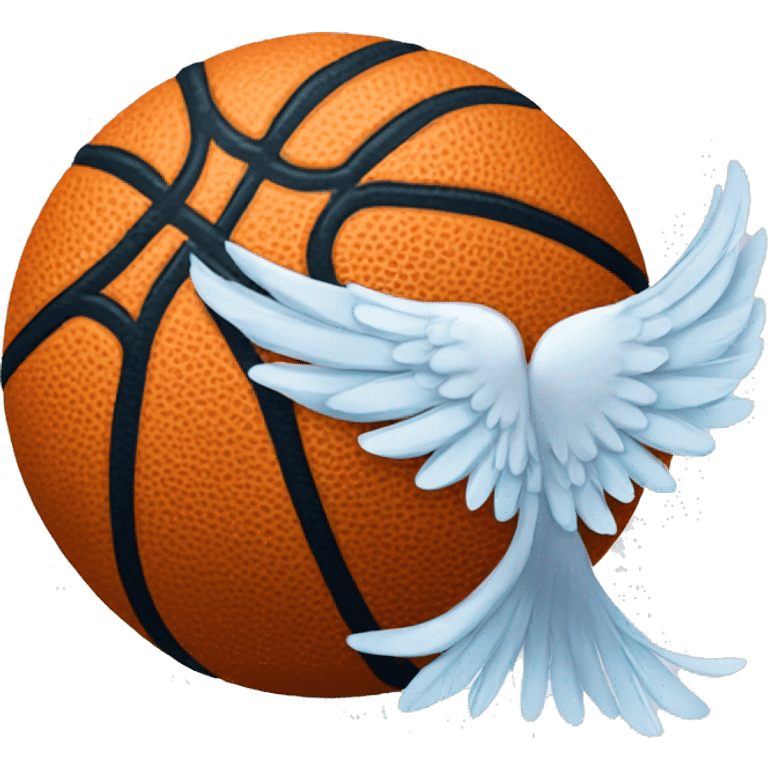 Basketball with wings emoji