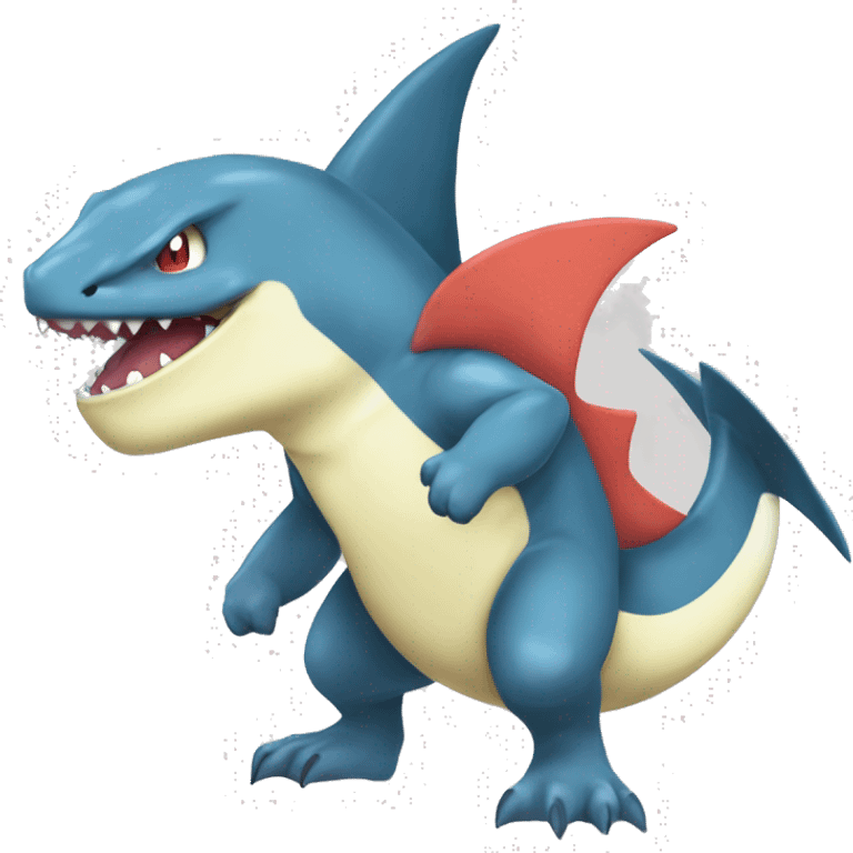 Sharpedo-Charmeleon-Gible-Larvitar-Fakémon Full Body emoji