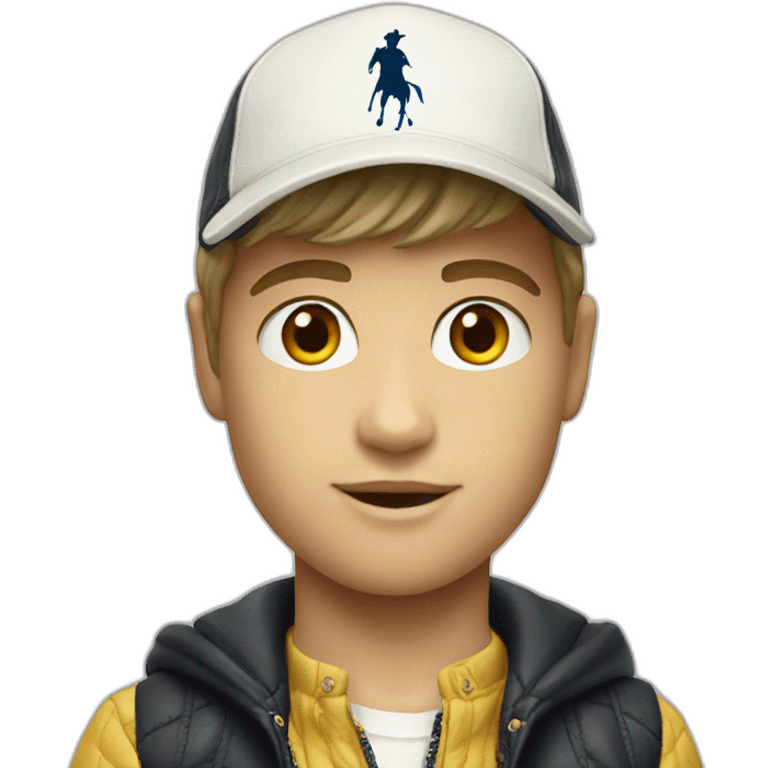 White Boy with Ralph Lauren cap emoji