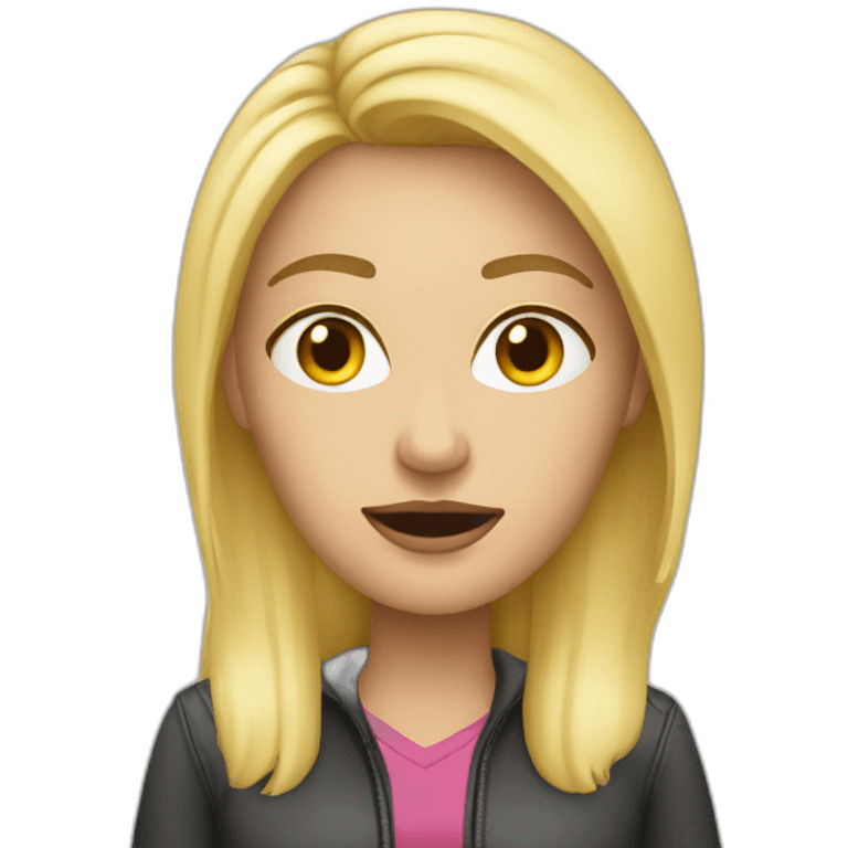 Woman blonde bad driver emoji