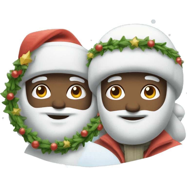 snow and garland emoji