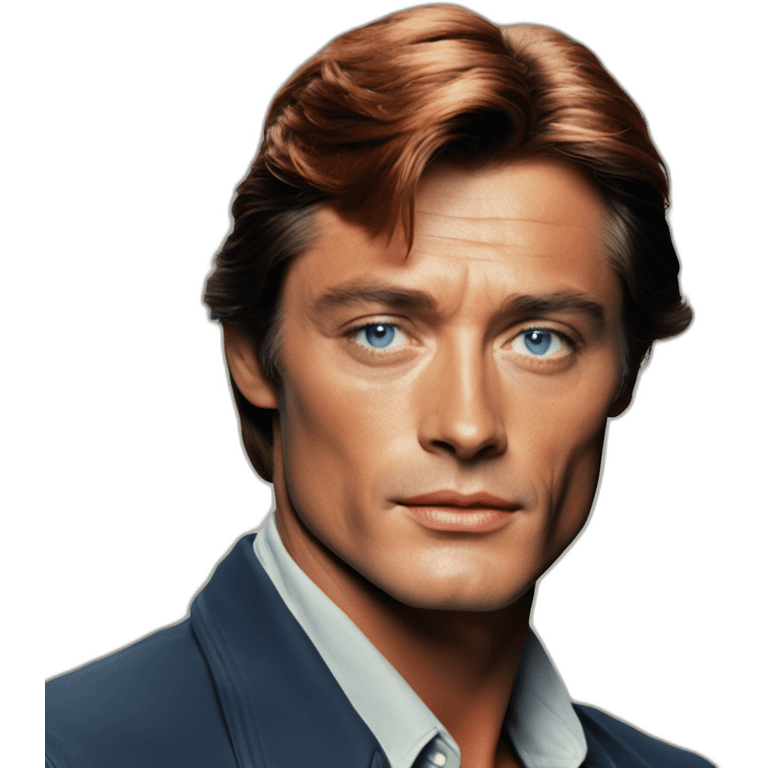 Alain delon young blue eyes red hair rancher emoji