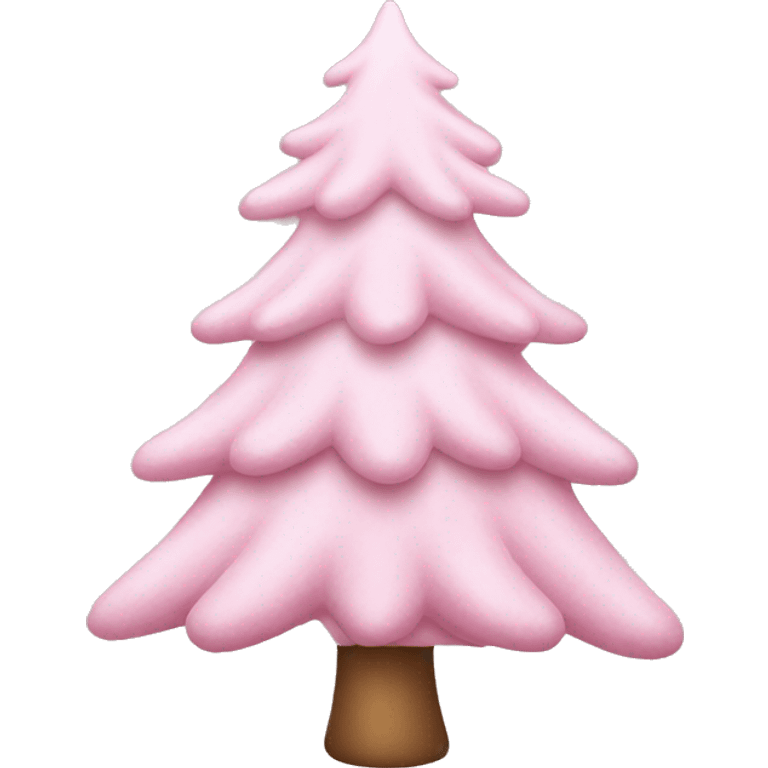 pastel pink christmas tree emoji