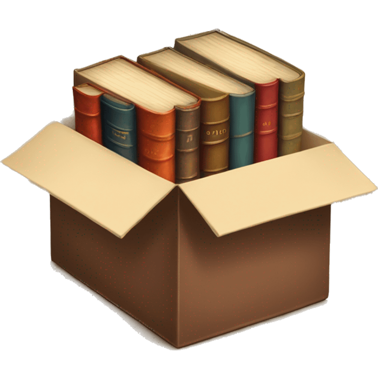 open box with old books inside  emoji