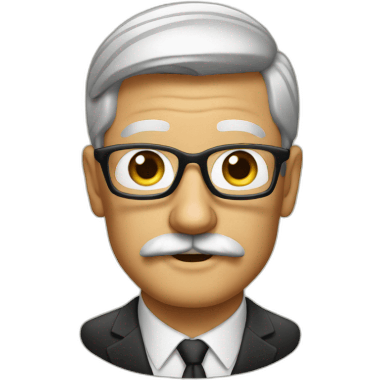 tim cook with a mustache emoji