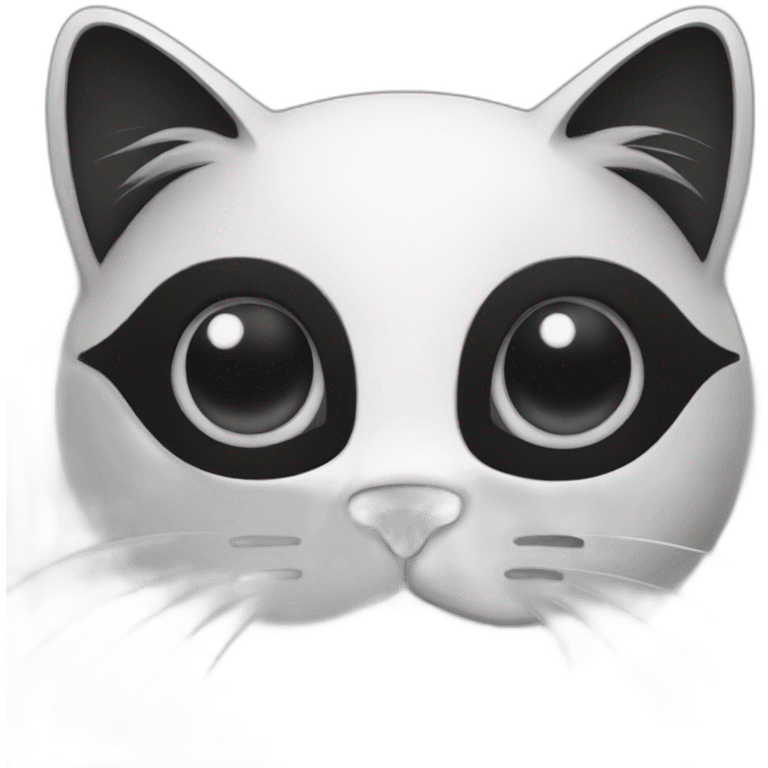 Cat black and white emoji