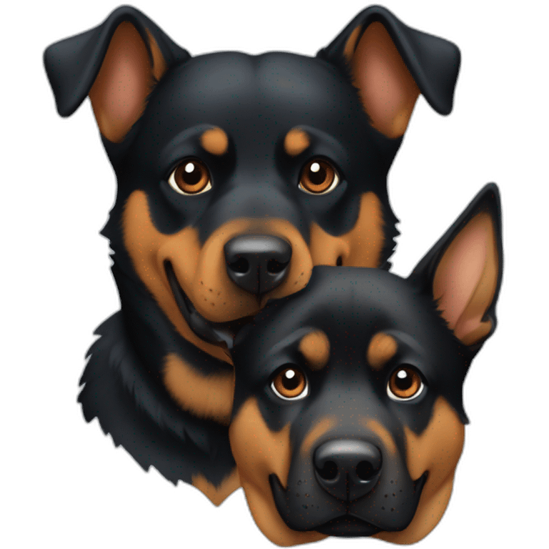 Rottweiler and an German Shepherd emoji