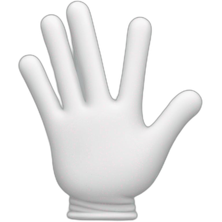 cartoon white glove finger emoji