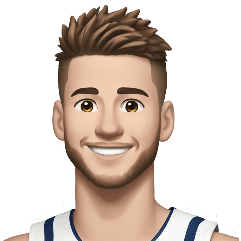 luka doncic smiling at devin booker emoji