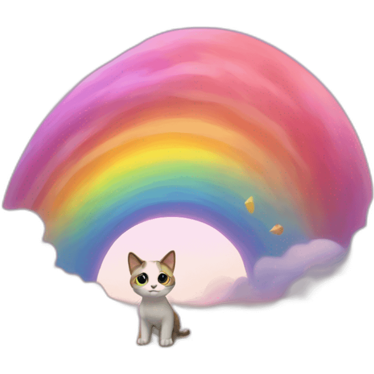 cat in a rainbow road emoji