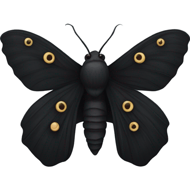 All black moth emoji