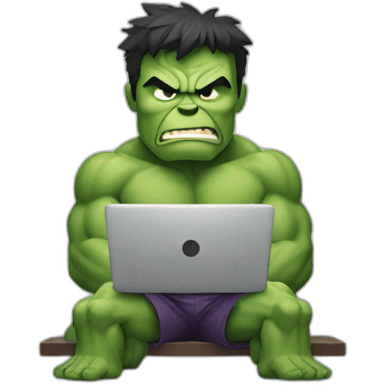 Typing hulk emoji