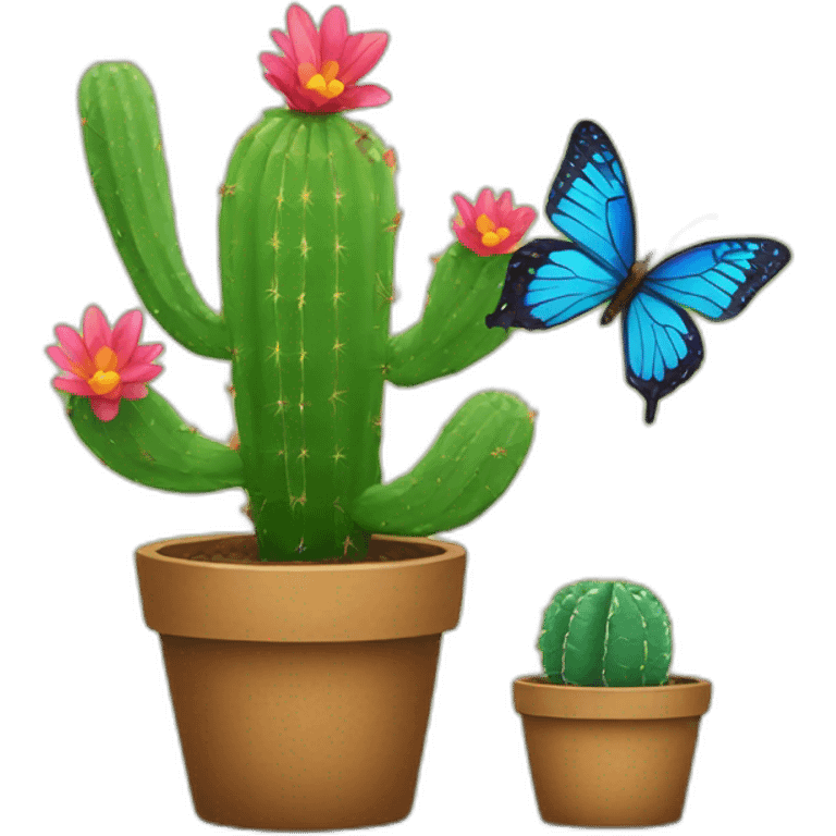 a cactus and a butterfly that love each other emoji